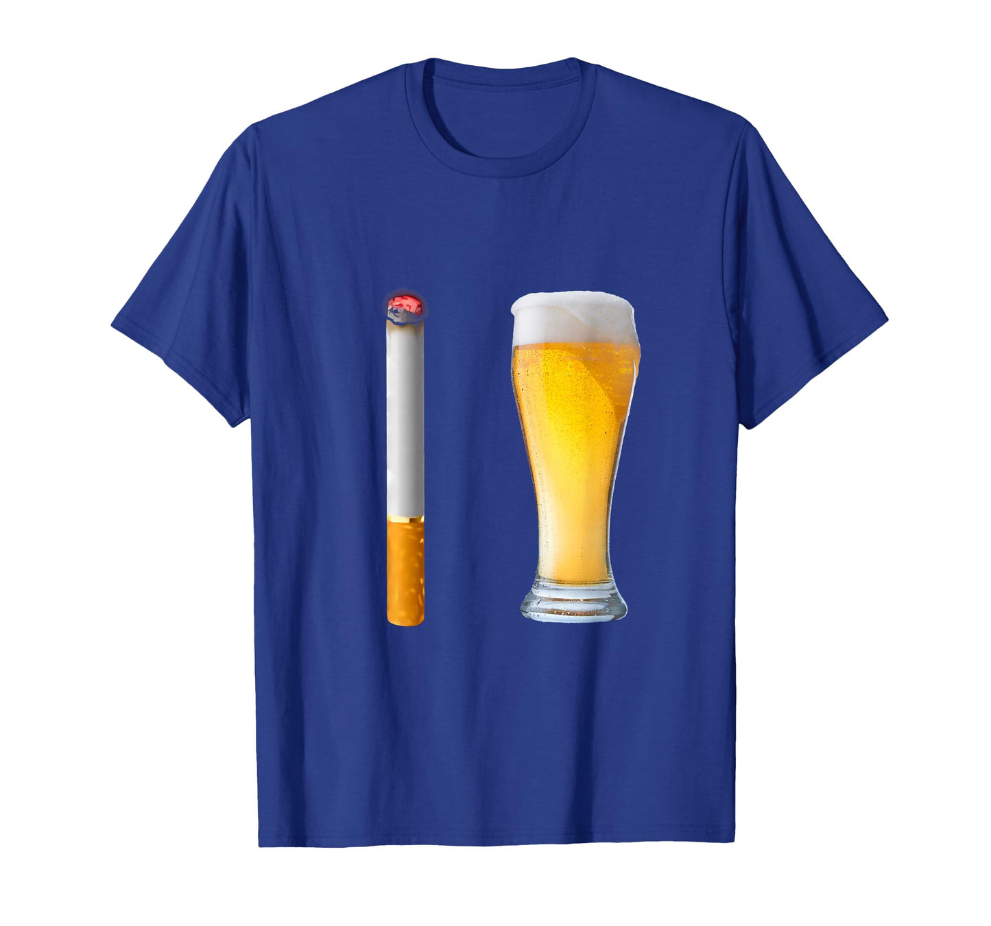 Vintage Beer and Cigarette Combo Bar Life Chill Design T-Shirt