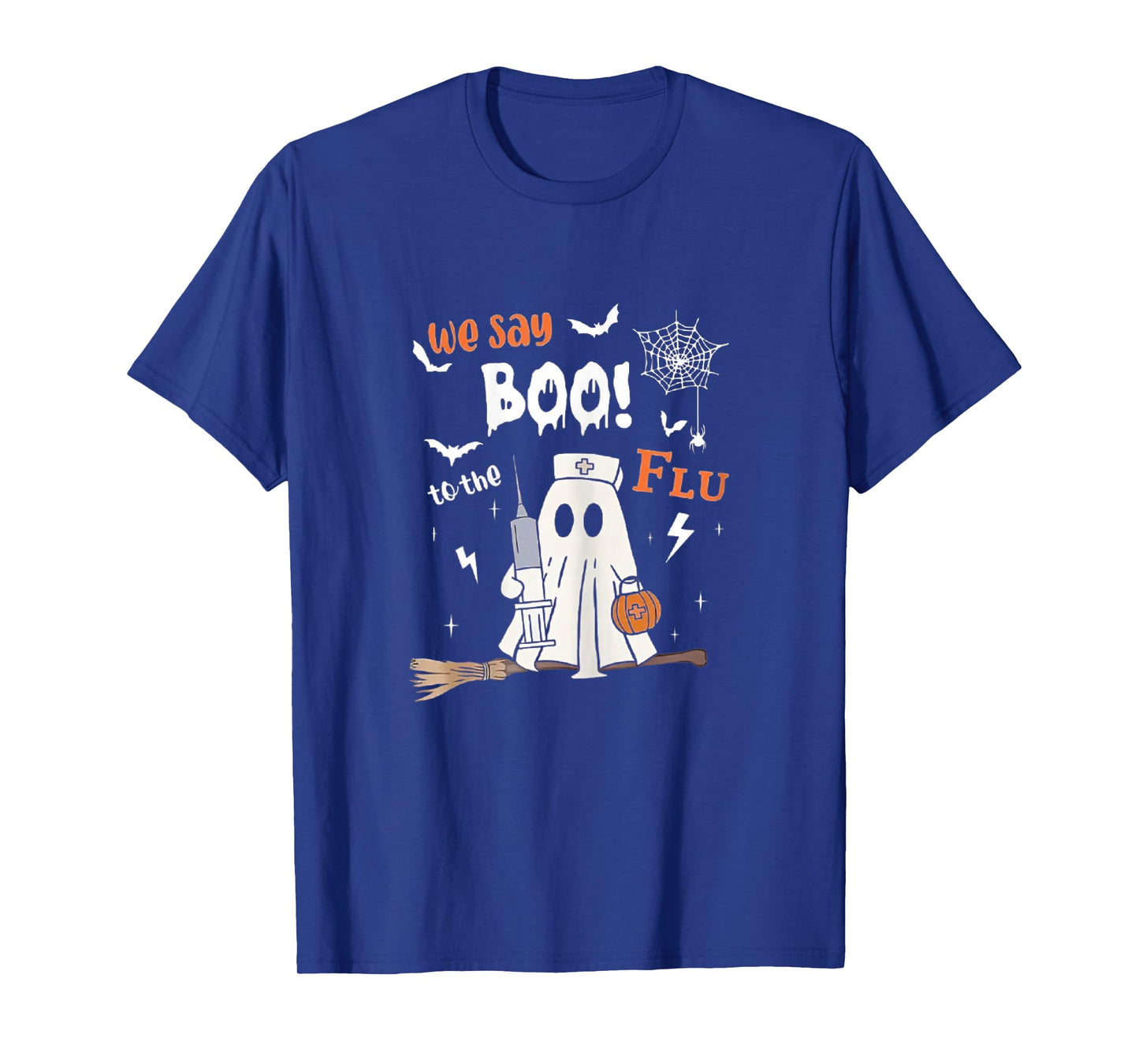 We Say Boo to The Flu Halloween Ghost Nurse T-Shirt
