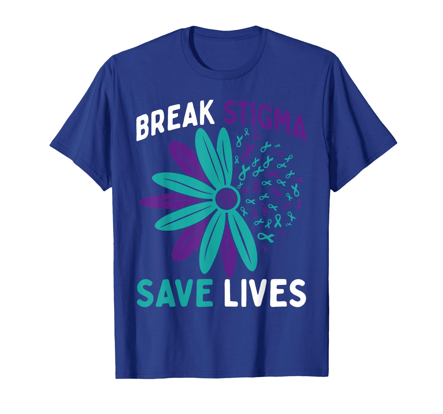 Suicide Prevention Awareness Teal & Purple Break Stigma T-Shirt
