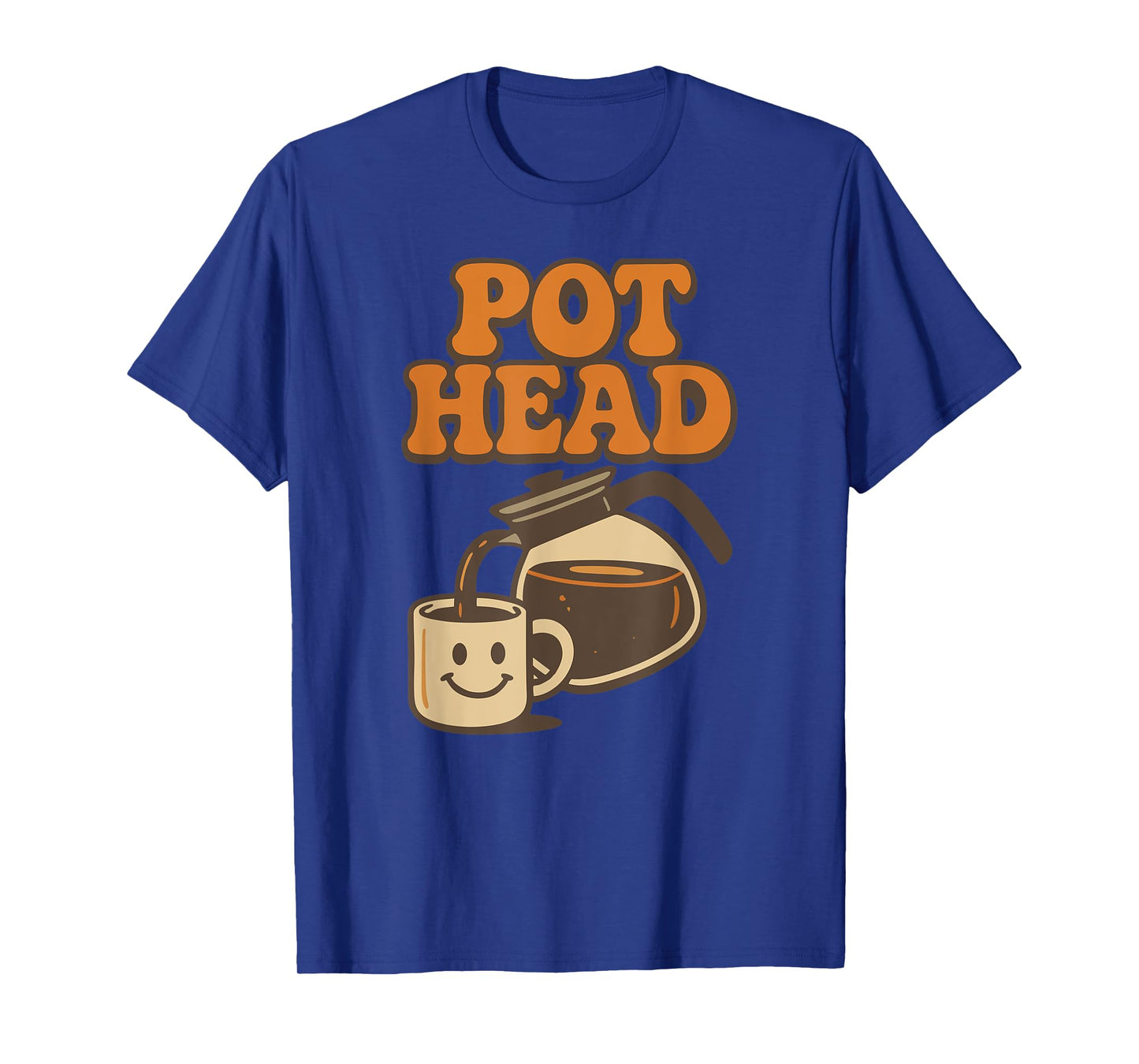 Funny Pot Head Retro Coffee Lover Caffeine Humor Java T-Shirt