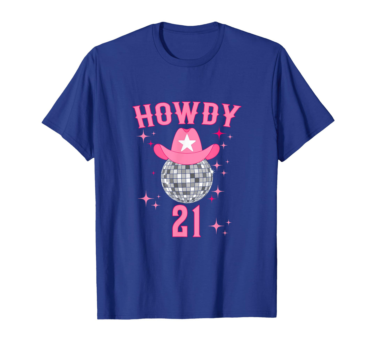 Groovy Howdy 21 Western Disco 21 Years Old Birthday Cowgirl T-Shirt
