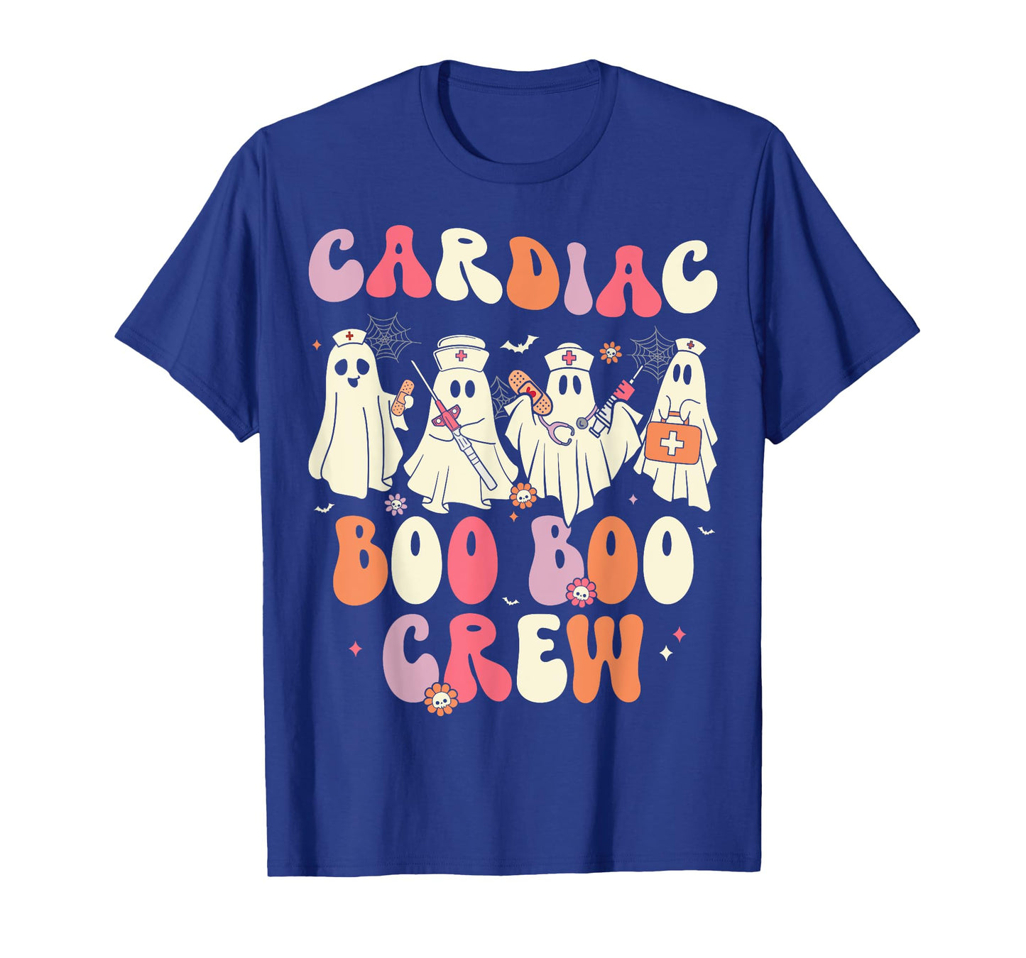 Halloween Cardiac Boo Crew Nurse Ghost Cute Health Worker T-Shirt
