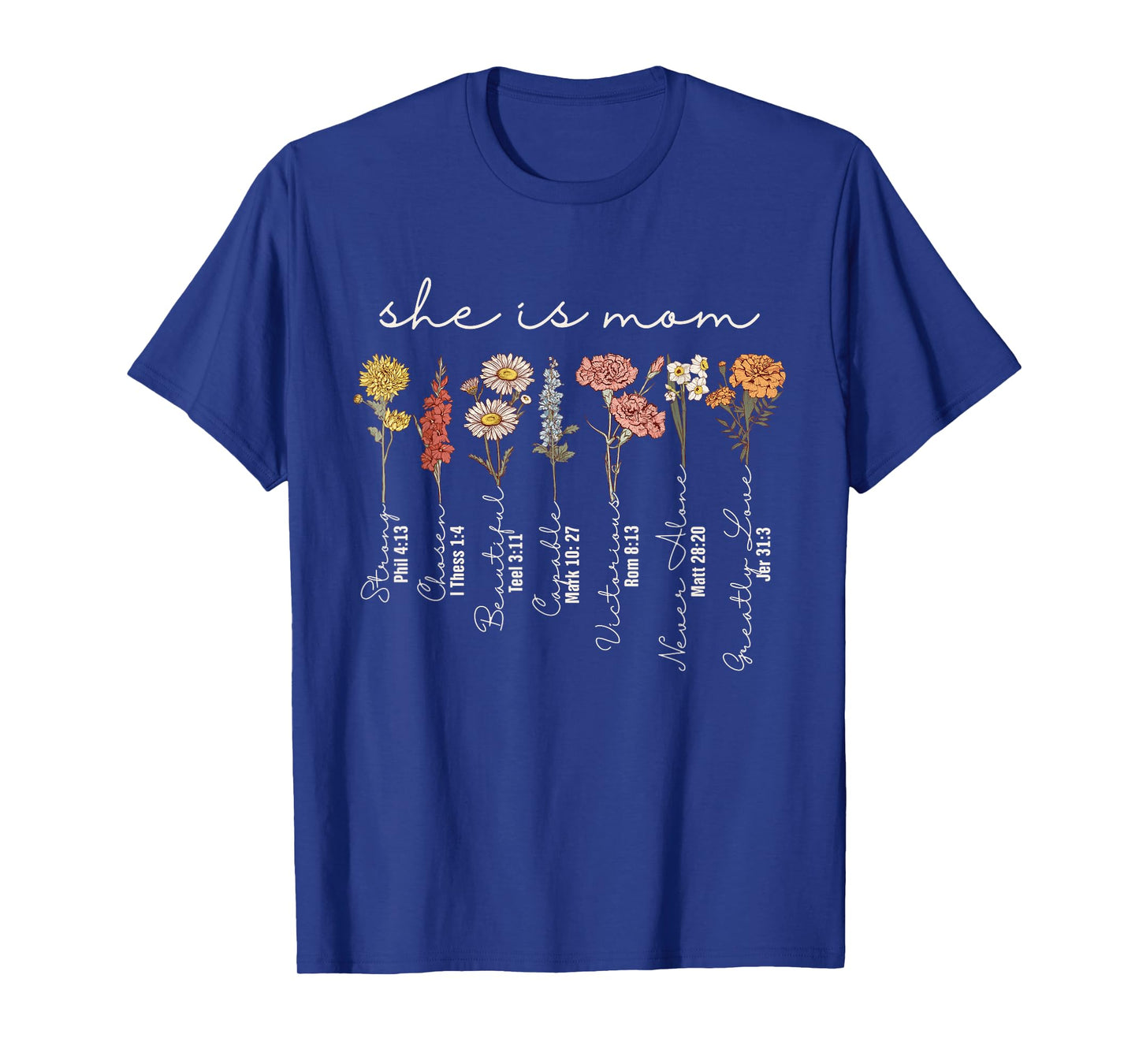 She Is Mom She Is Strong Mom Sublimation Christian Mom T-Shirt