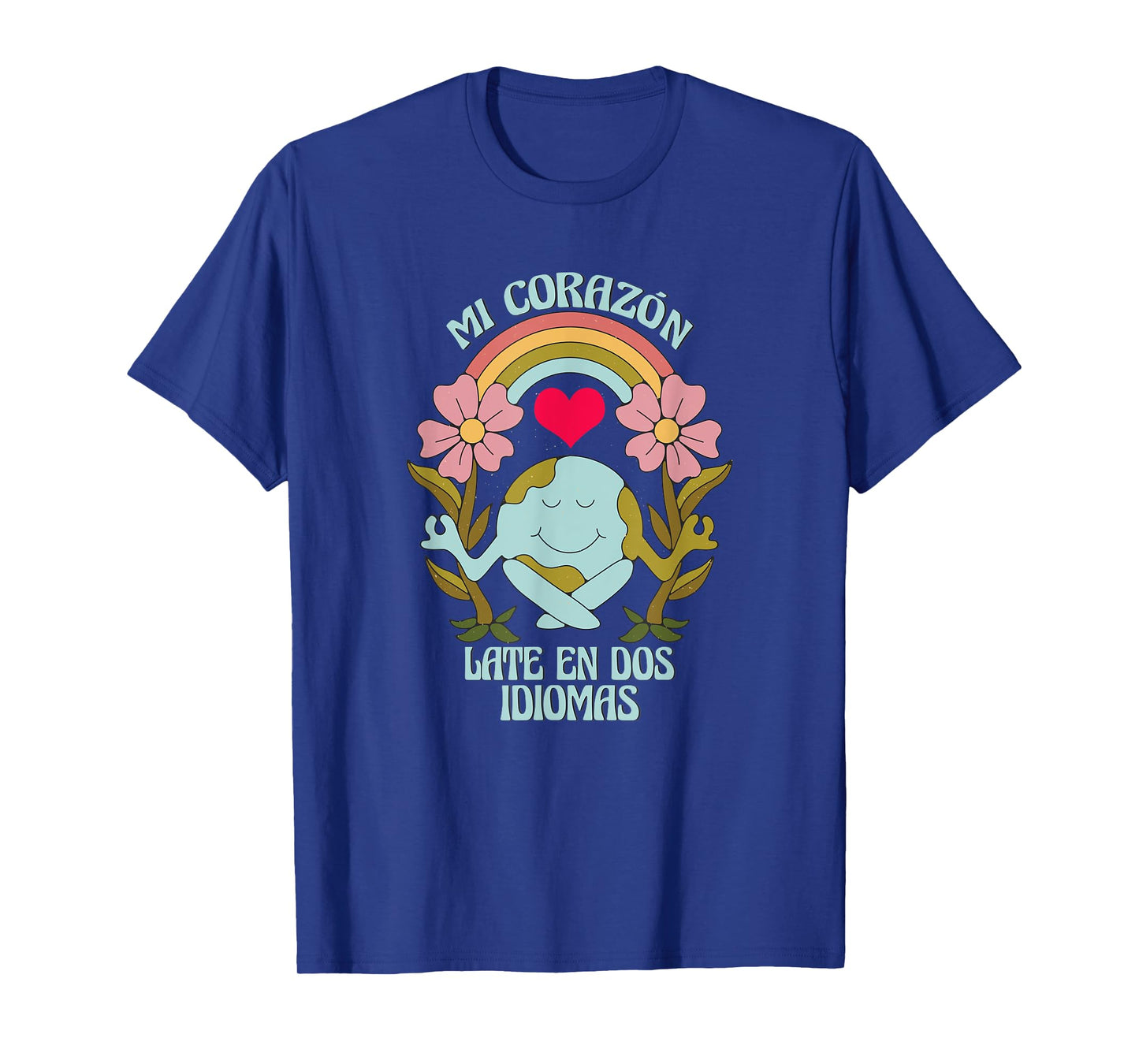 Mi Corazon Late en dos Idiomas Bilingual Teacher ESL T-Shirt