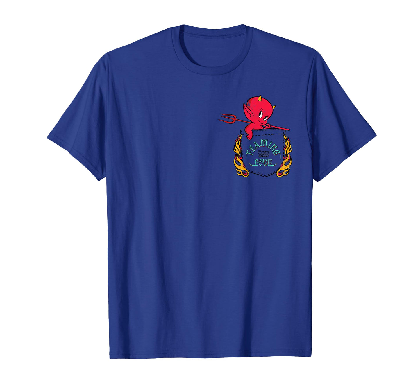 Hot Stuff Little Devil Flaming Love Pocket Hit T-Shirt