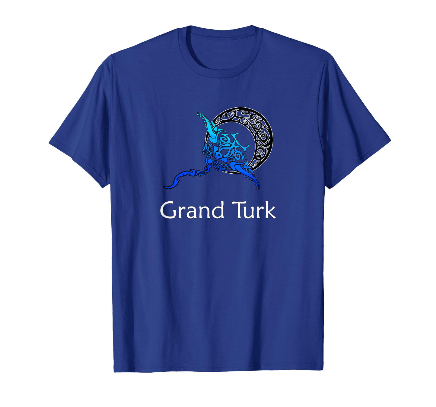 Grand Turk Tribal Stinkray Design Retro Souvenir T-Shirt
