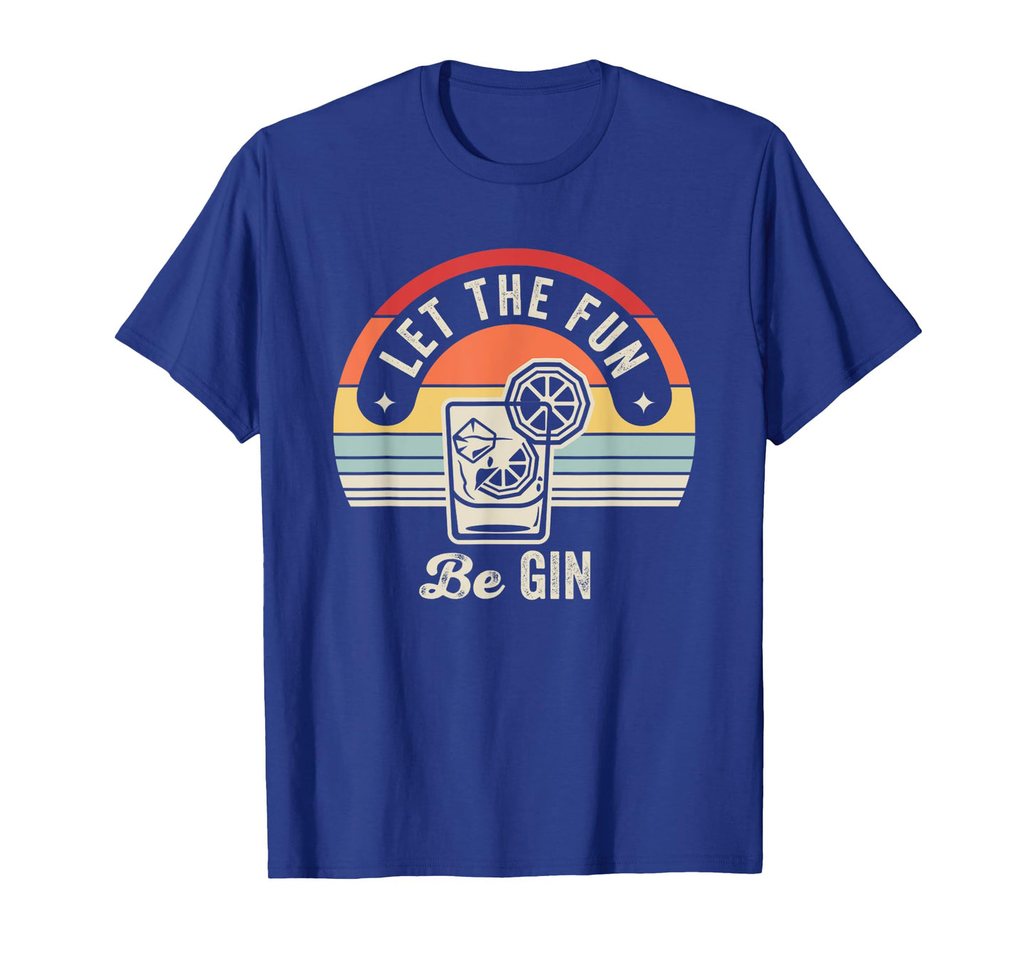 Let The Fun Be Gin Retro Cocktail Theme T-Shirt