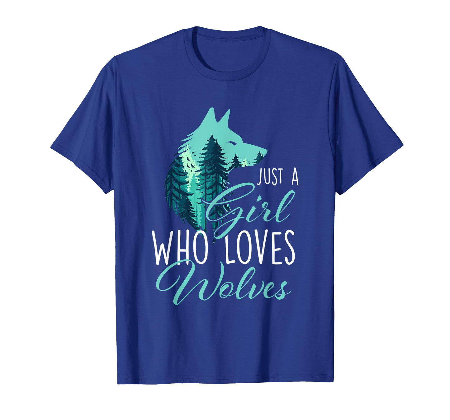 Just A Girl Who Loves Wolves - Wolf Lover Wildlife Animal T-Shirt