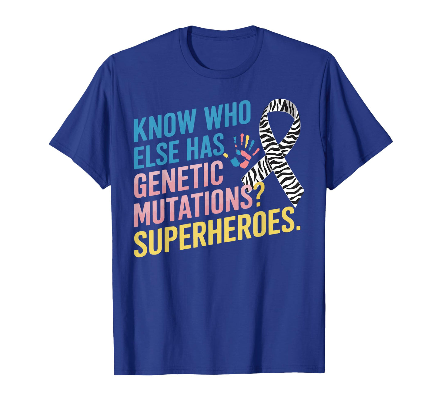 Genetic Mutations Awareness Superheroes Support Ribbon T-Shirt