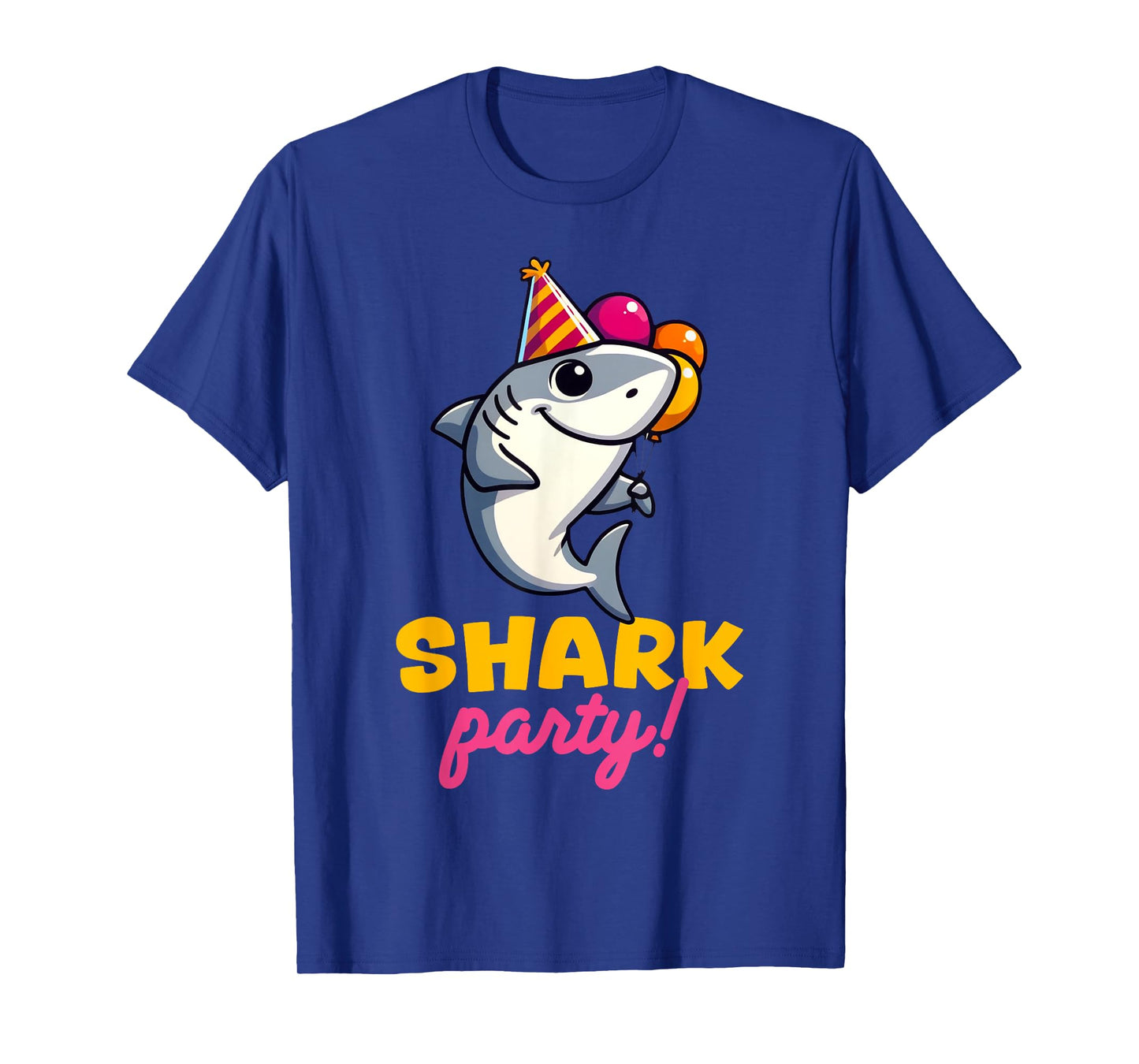 Cool Shark Party Birthday Beach Funny Shark Men Women Kids T-Shirt