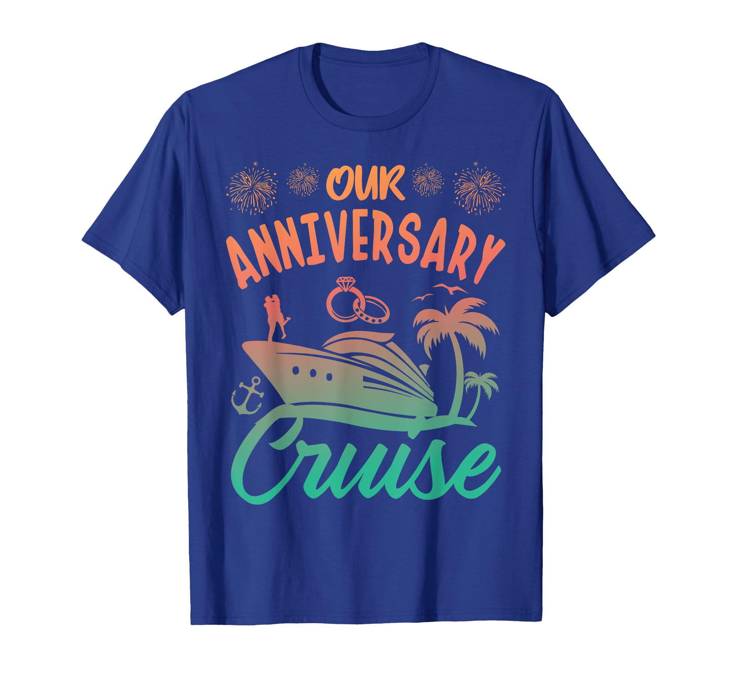 Our Anniversary Cruise Husband Wife Couples Cruise Vacation T-Shirt