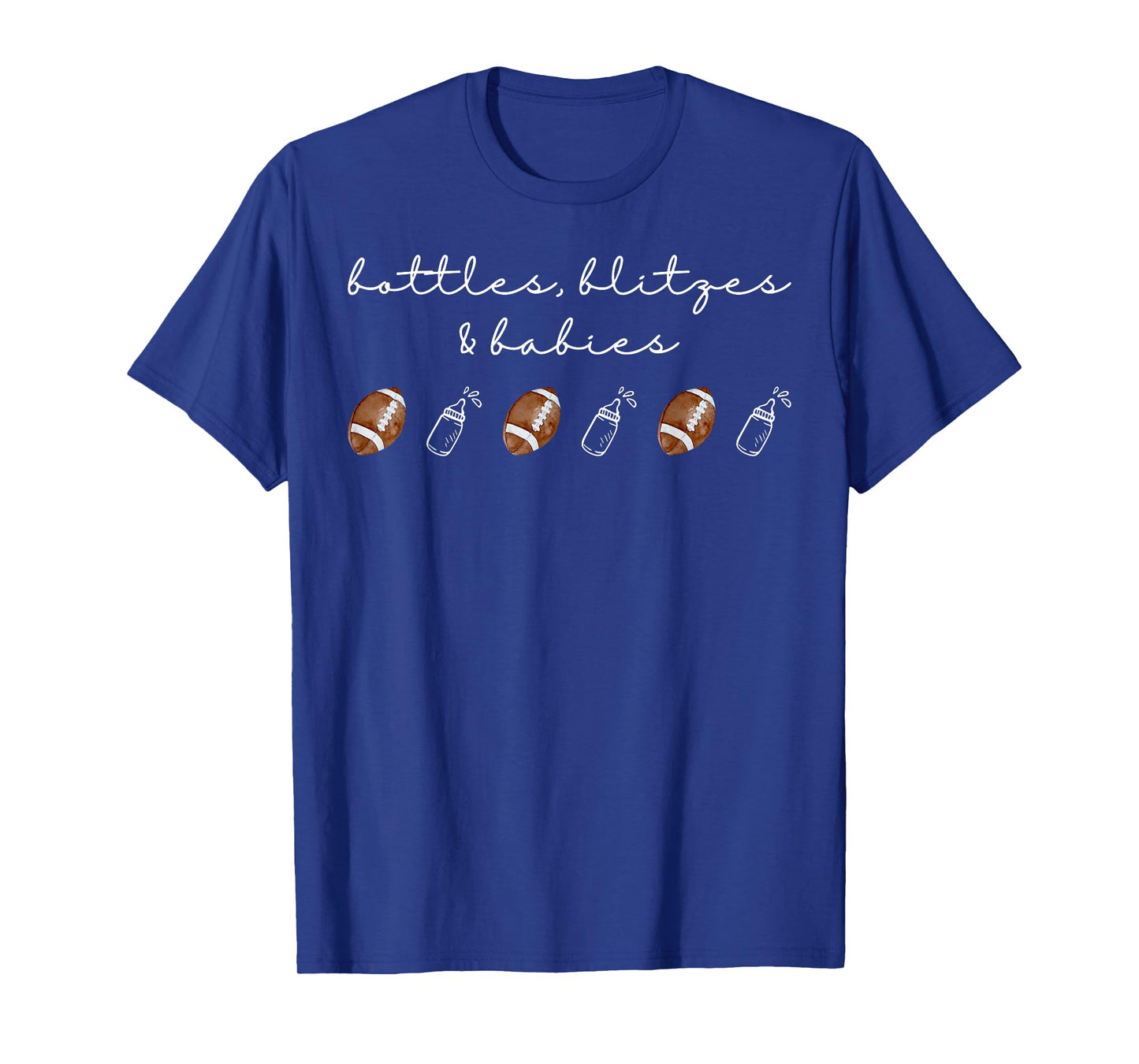 Bottles Blitges & Babies Football NICU Nurse Neonatal ICU RN T-Shirt
