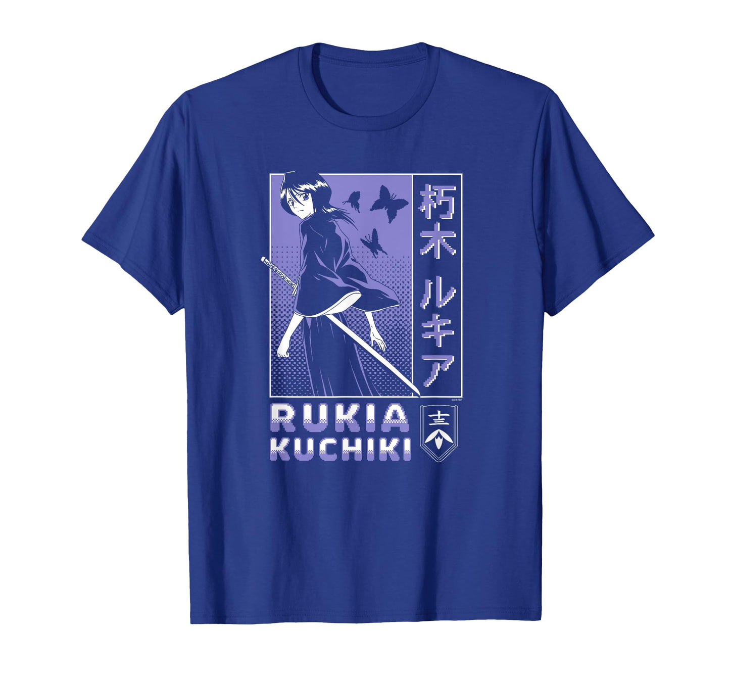 BLEACH Rukia Kuchiki Pixelated Background Anime T-Shirt