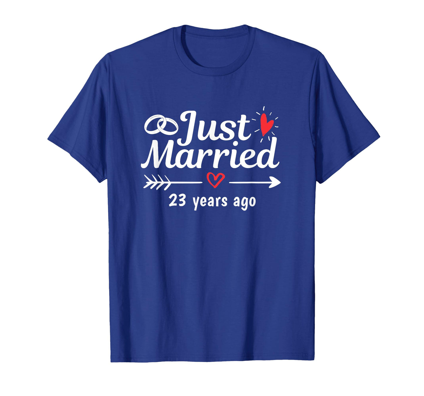 Just Married 23 Years Ago Funny Couple Wedding Anniversary T-Shirt