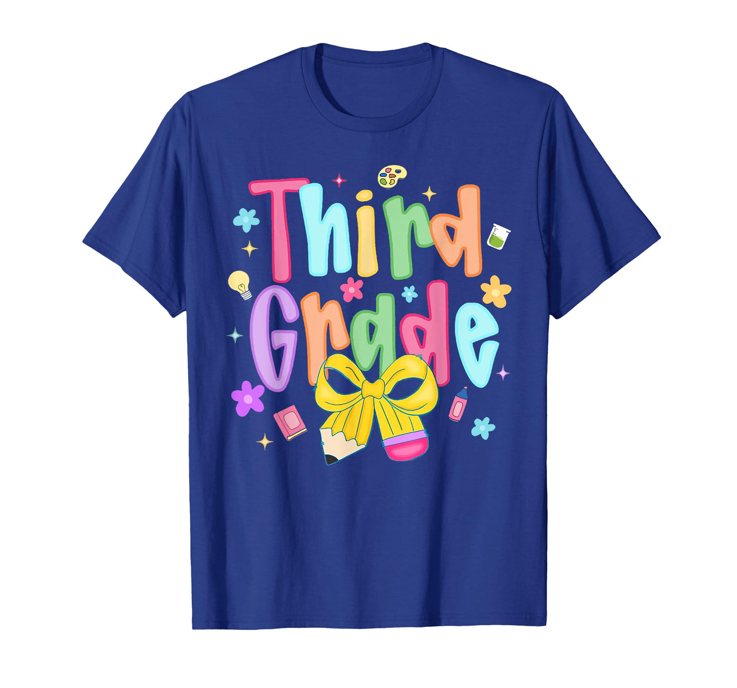 Third Grade 3 Back to School Preschool Teacher Girl Kids T-Shirt