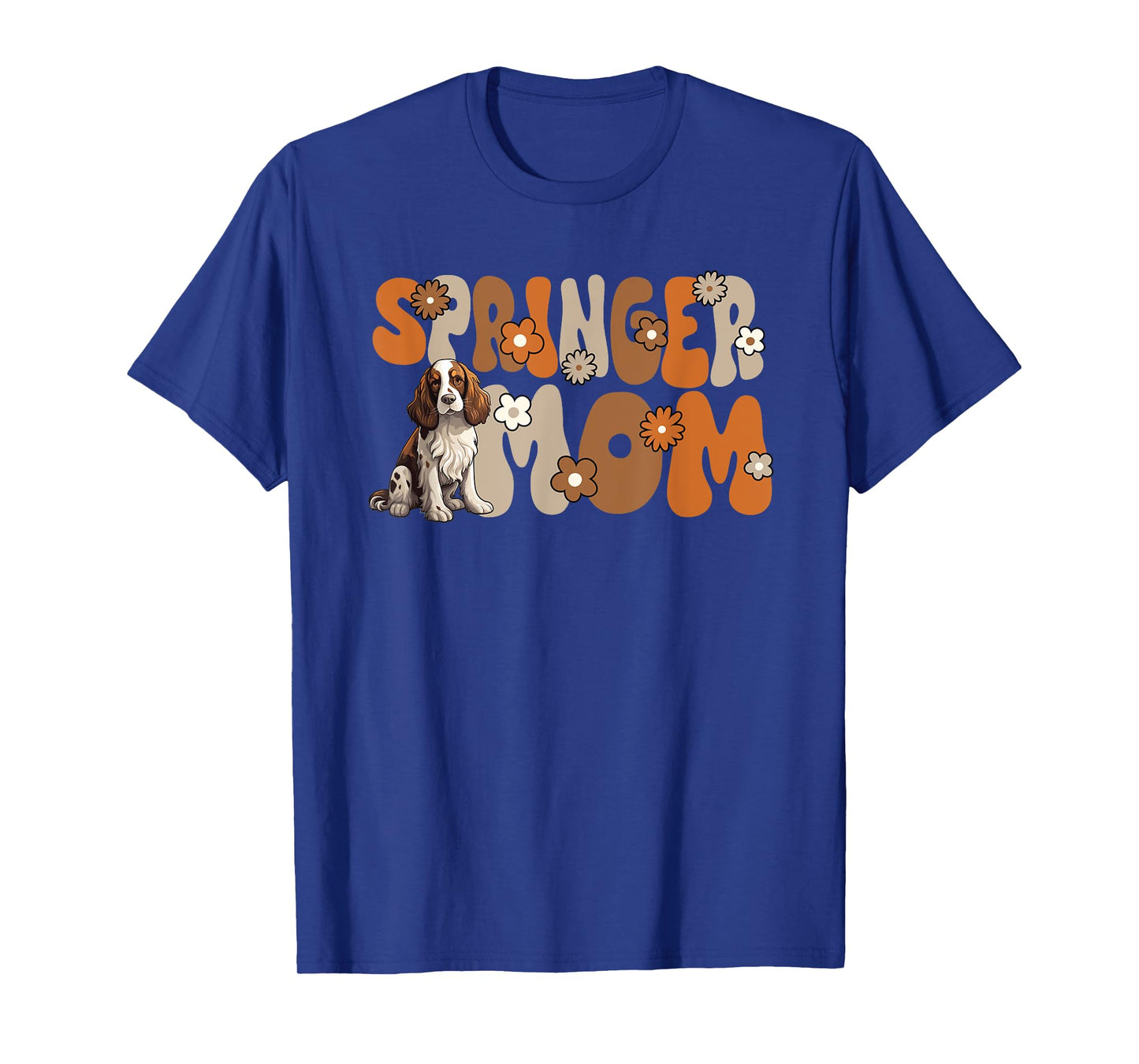 English Springer Spaniel Groovy World's Best Springer Mom T-Shirt
