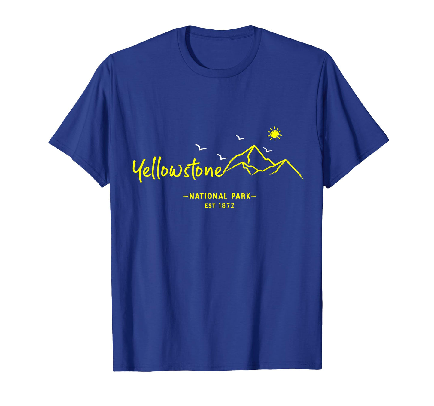Yellowstone National Park Retro Mountains Hiking Souvenir T-Shirt