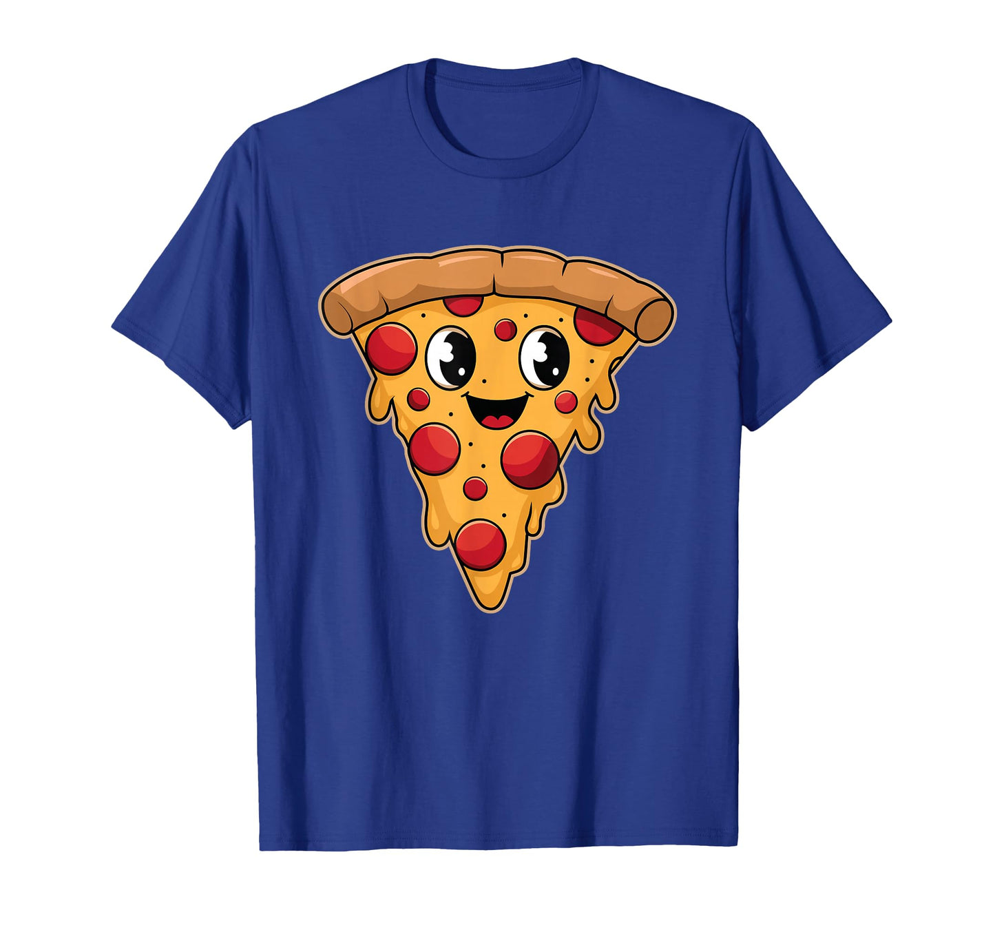 Cute Kawaii Pizza Slice National Pizza Day Funny Food Lovers T-Shirt
