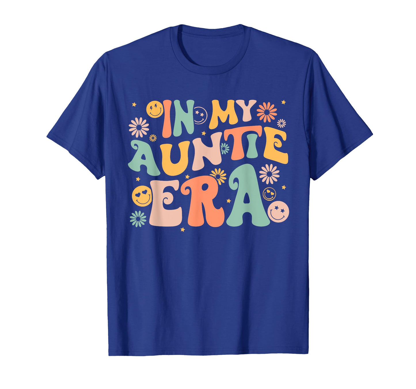 Retro Groovy In My AUNTIE Era Funny Aunt Life Women's T-Shirt