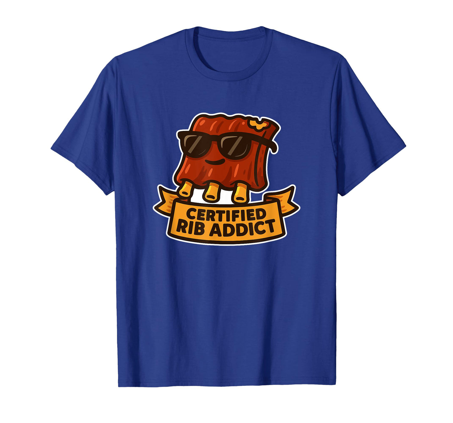 Certified Rib Addict Funny BBQ Humor for Meat Lovers T-Shirt