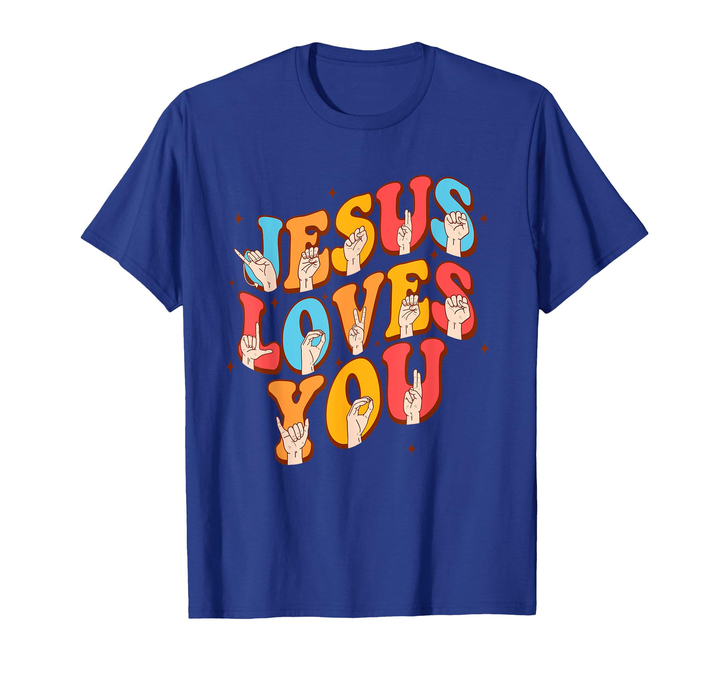Jesus Christian Lover Sign Language Jesus Loves You T-Shirt