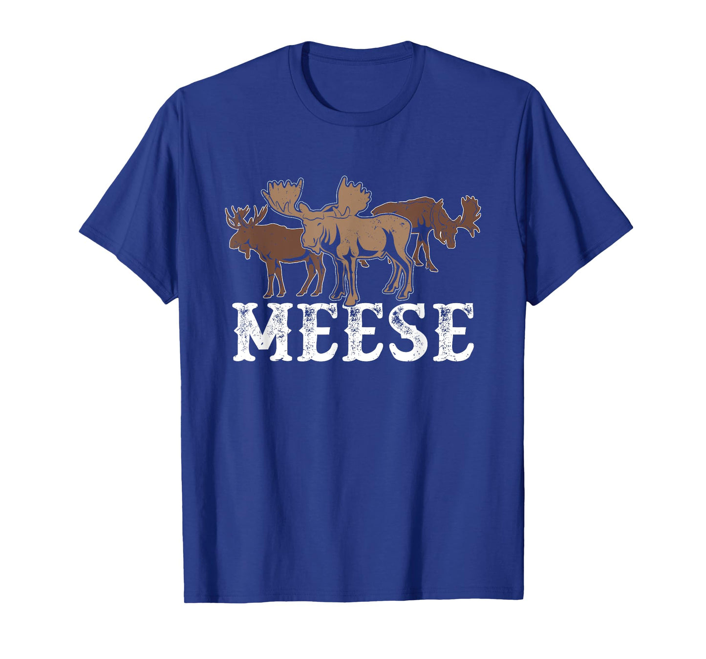 Elk American Wildlife Funny Plural Wordplay Meese Moose T-Shirt
