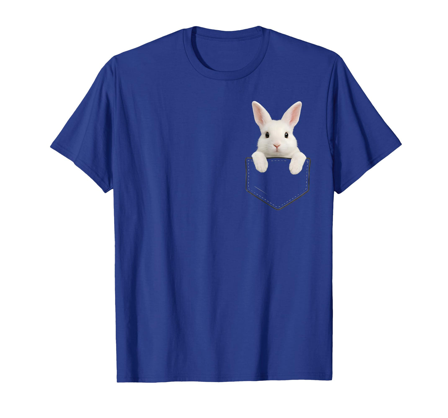 Cute Bunny Pocket Rabbit Easter Men Women Boys Girls Kids T-Shirt - T-Shirt | Royal