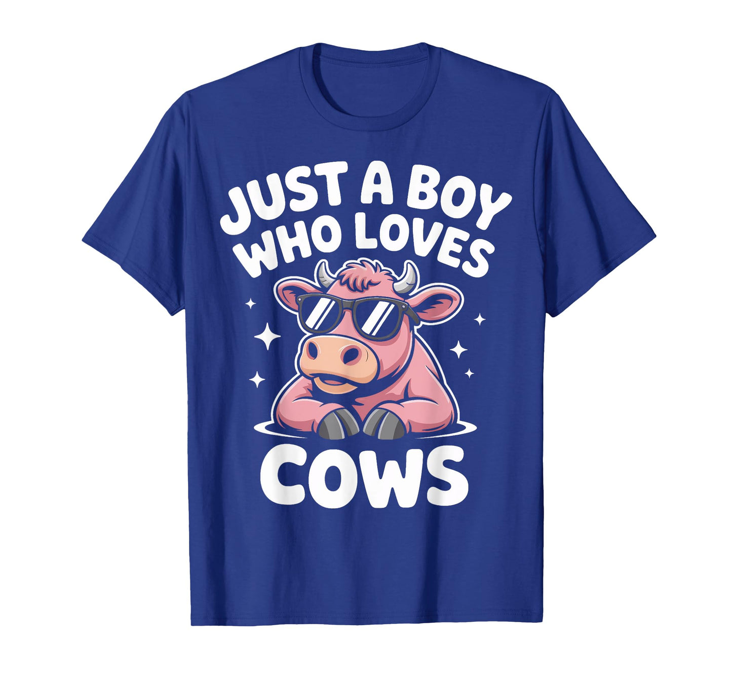 Just A Boy Who Loves Cows Ranch Life Farm Animal Lover T-Shirt