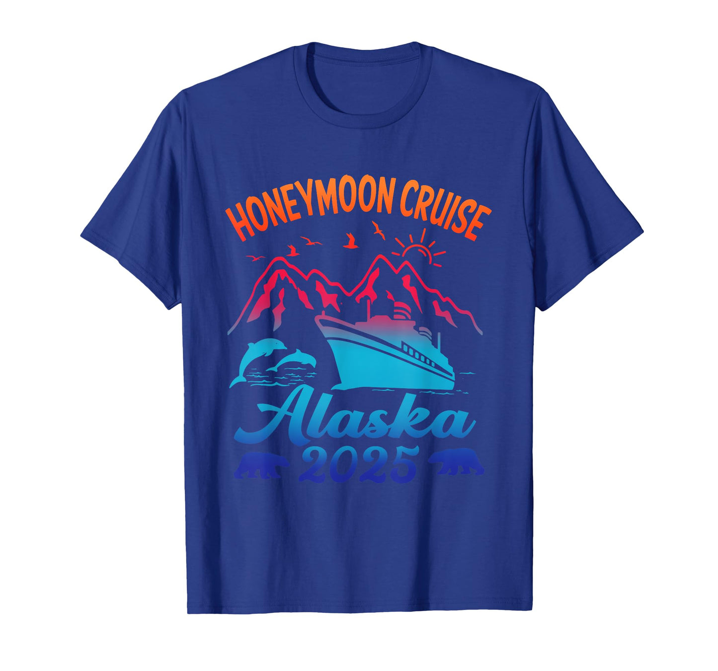 Honeymoon Cruise 2025 Alaska Couples Husband Wife T-Shirt