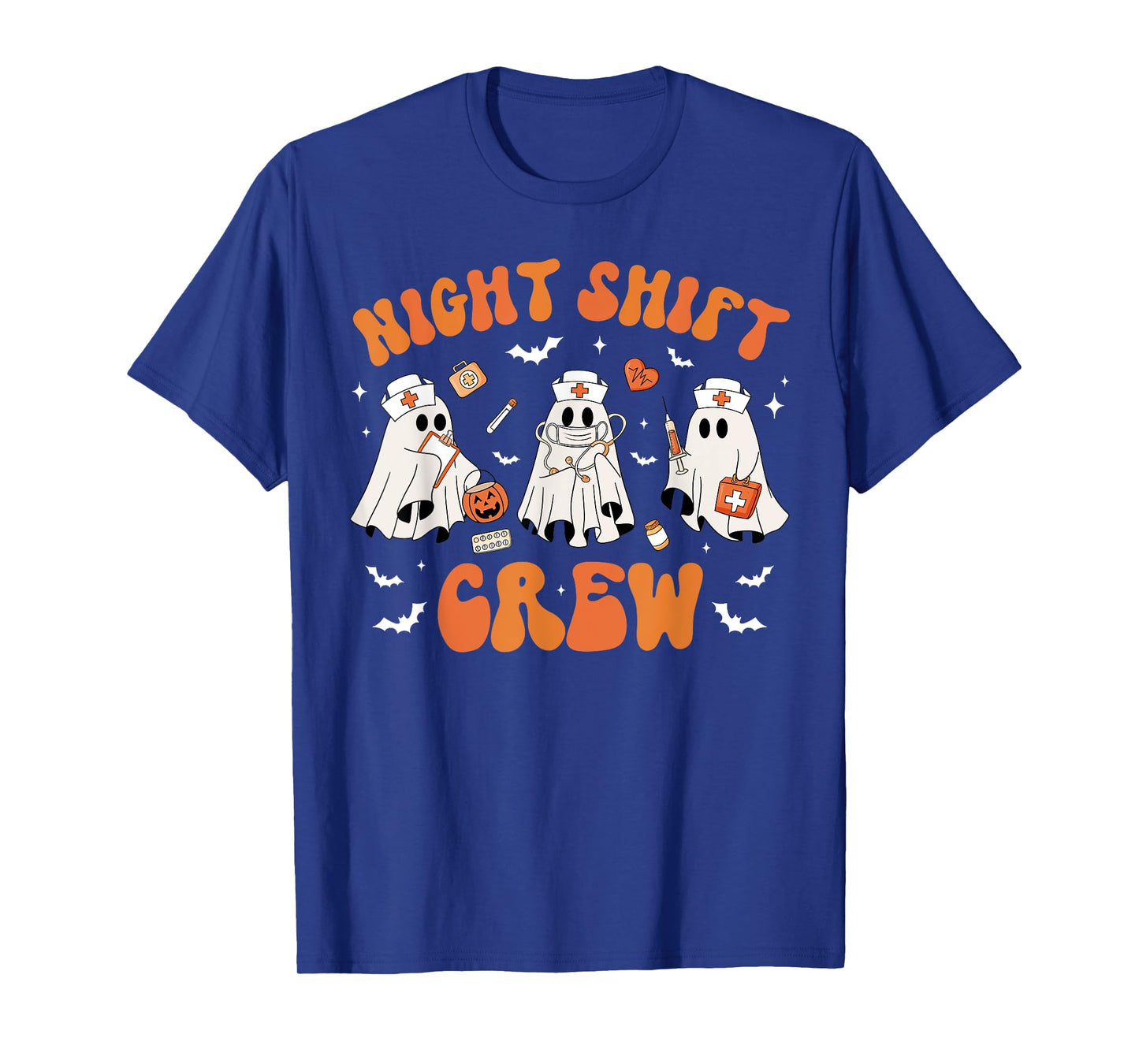 Night Shift Boo Crew Health Worker Halloween Ghost Nurse T-Shirt