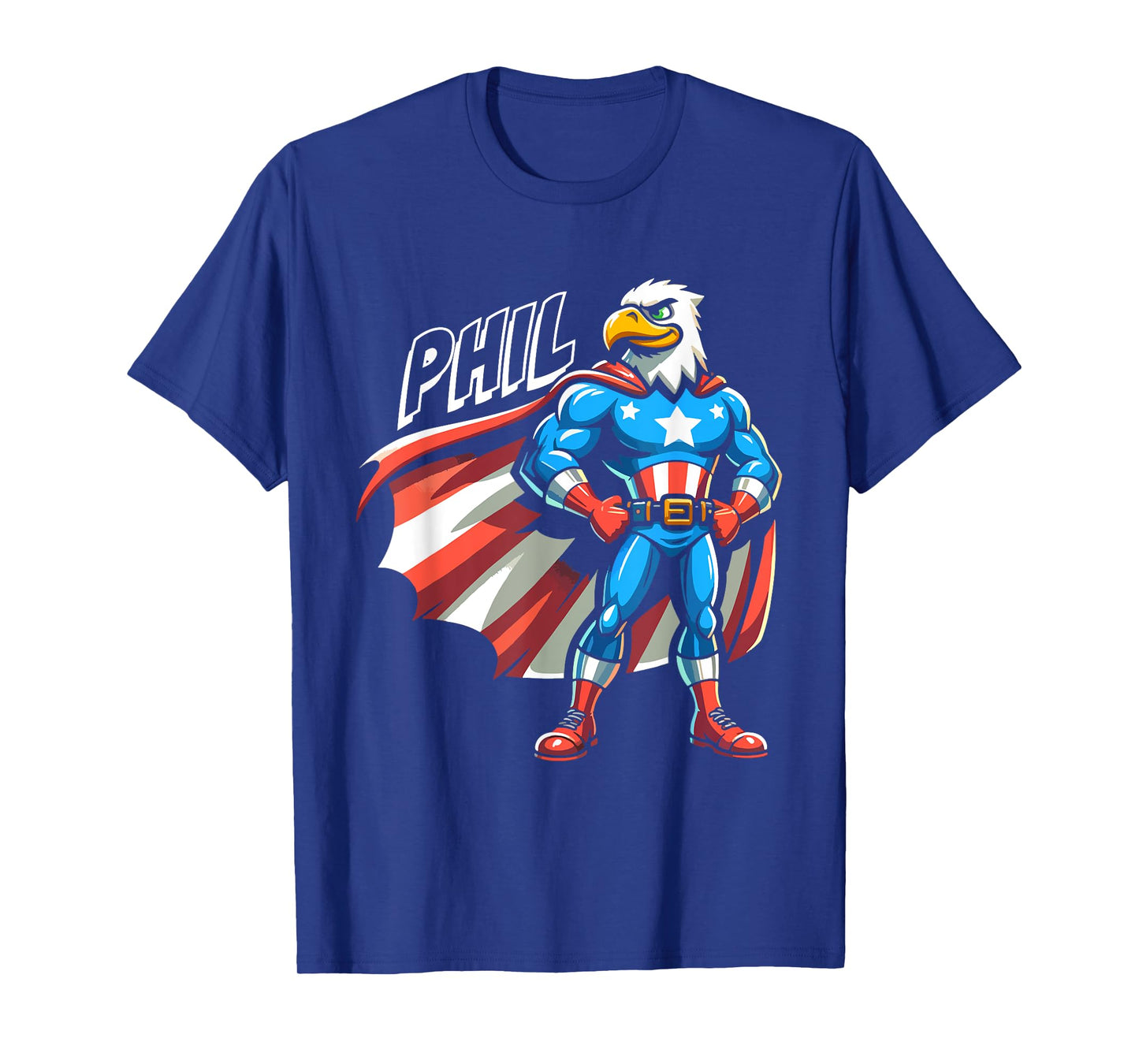 Phil USA Eagle Patriotic Superhero for Boys Name Phil T-Shirt