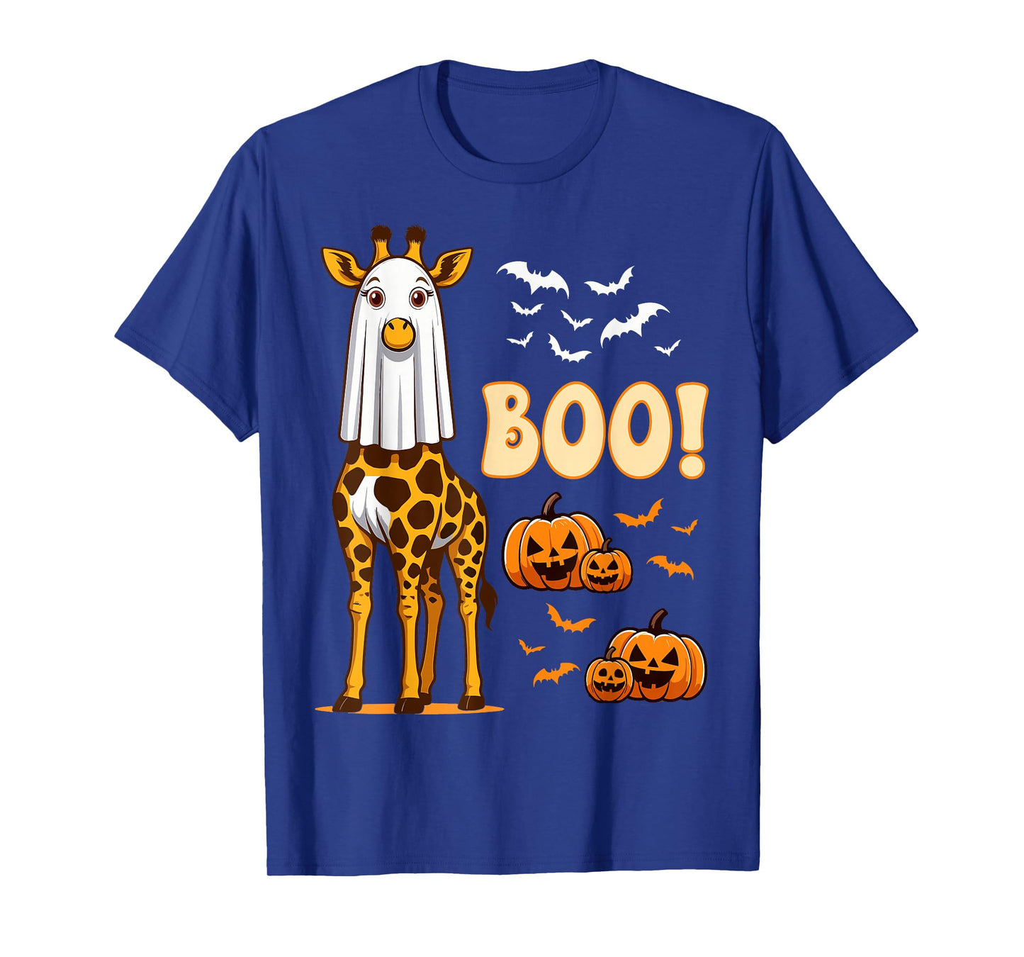 Giraffe Boo Ghost Costume Animal Funny Halloween Giraffe T-Shirt