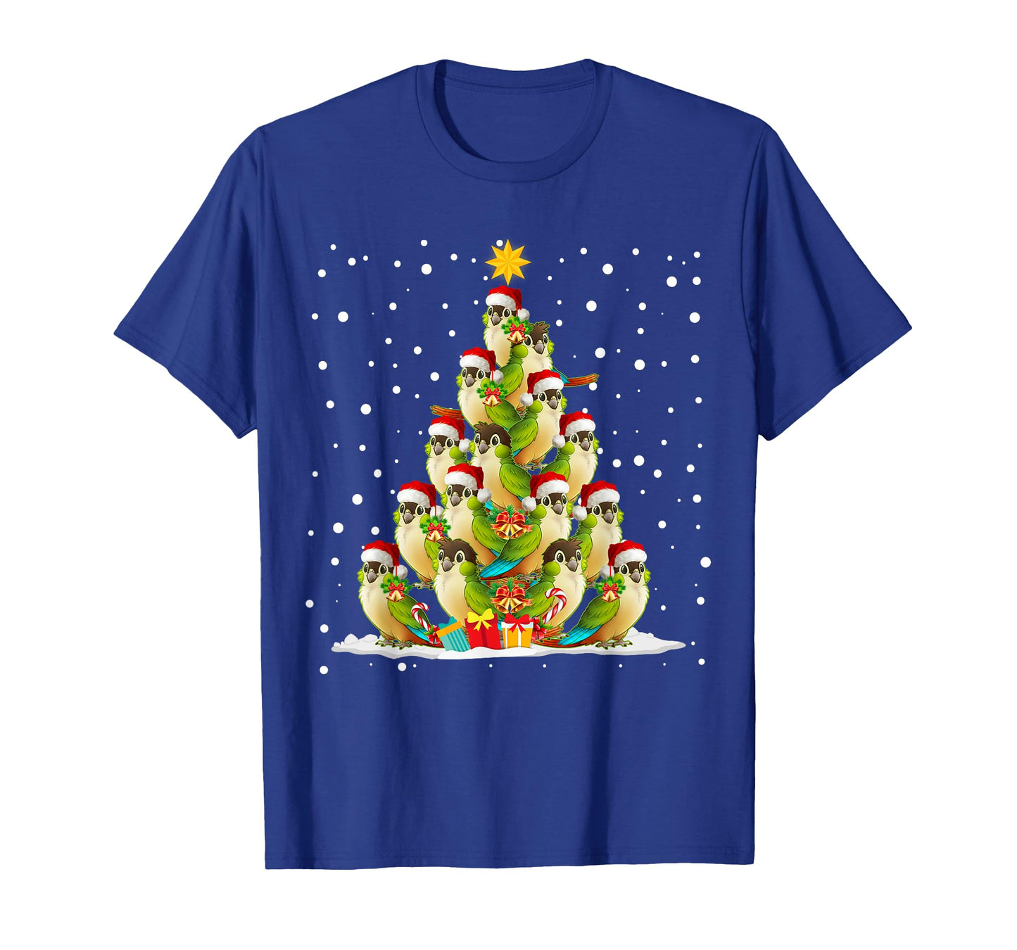 Green Cheek Conure Parrot Christmas Ornament Tree T-Shirt