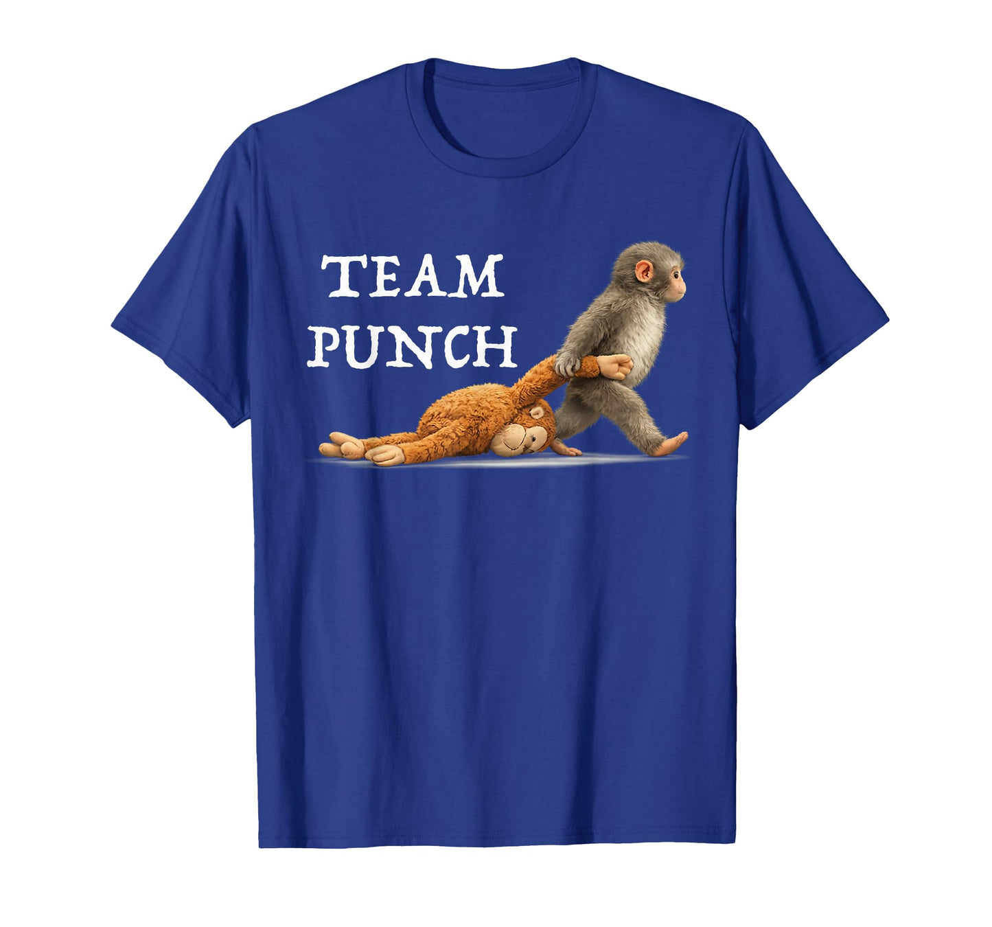 Men Women Kids Cute Monkey Punch T-Shirt - T-Shirt | Royal