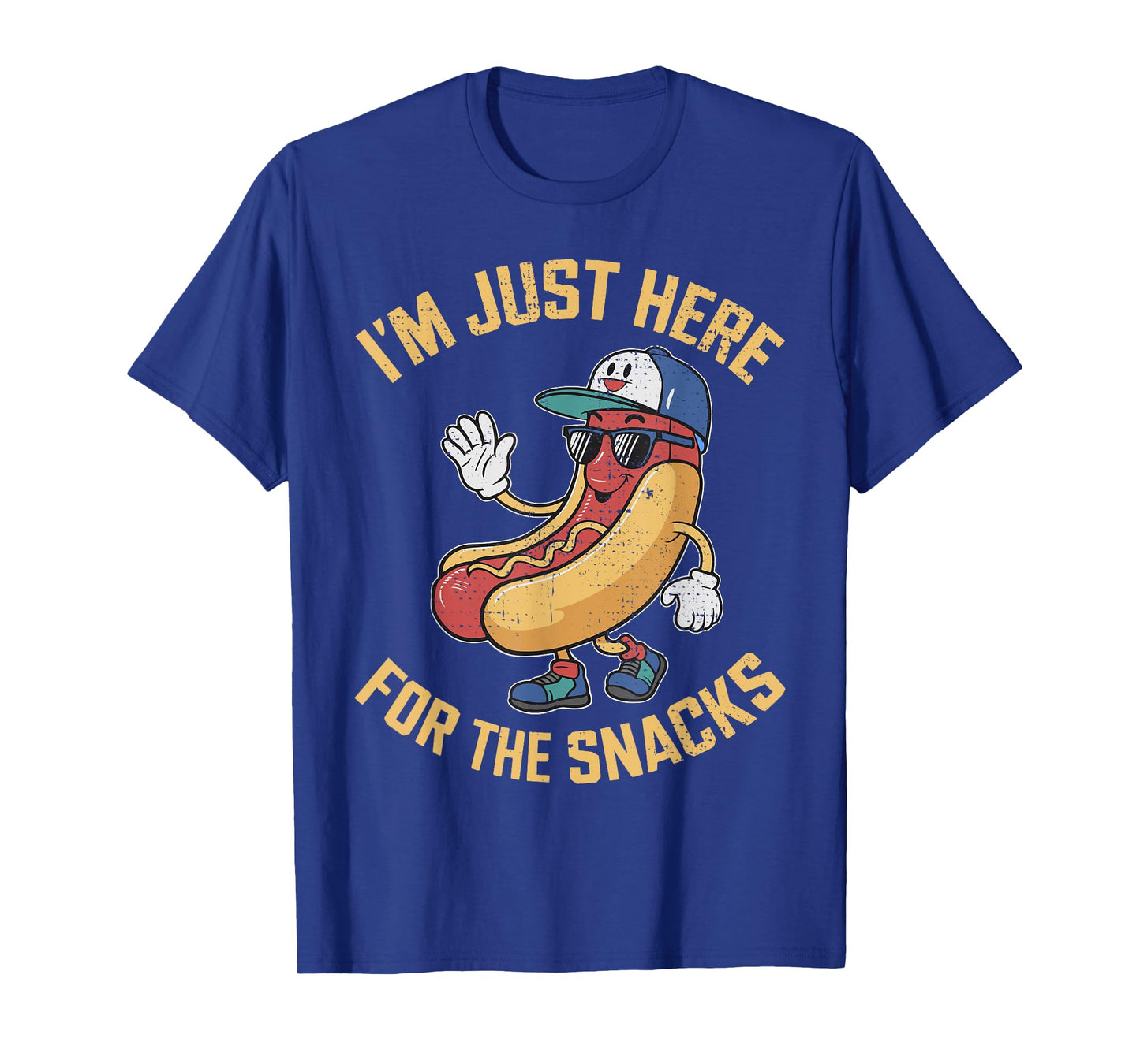 Funny I'm Just Here For The Snacks Football T-Shirt