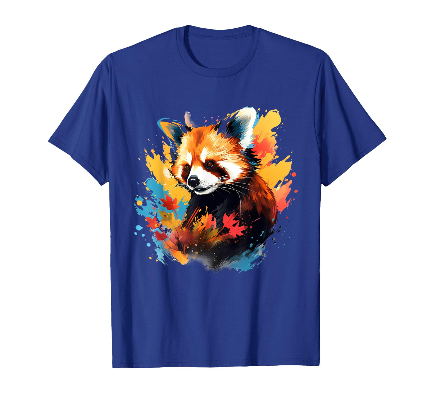 Red Panda Colorful Artwork Splash Wildlife Animal Lovers T-Shirt