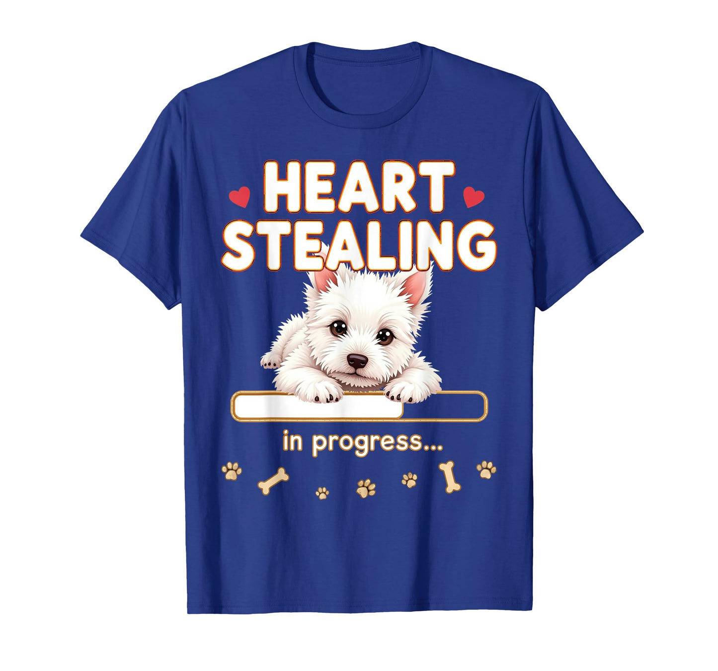 Heart West Highland White Terrier Funny Gift Westie Puppy T-Shirt
