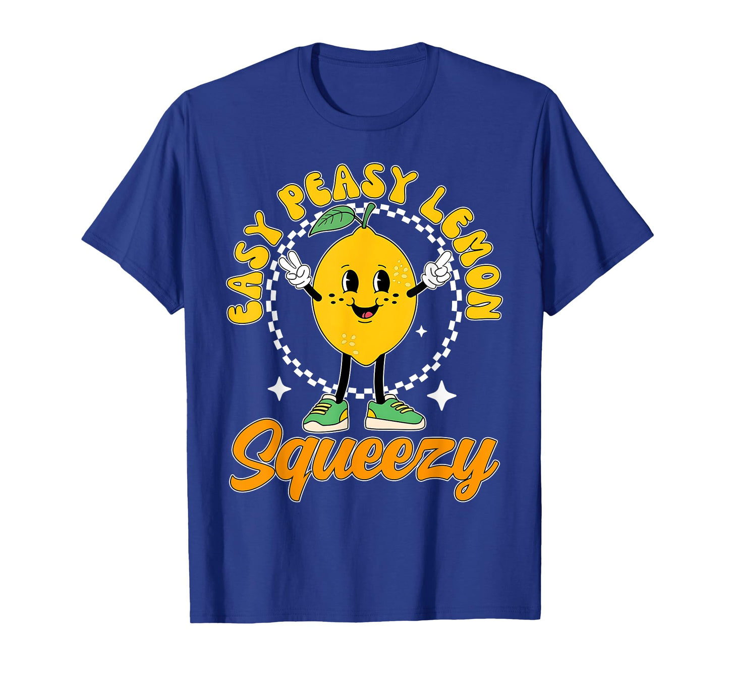 Retro Groovy Easy Peasy Lemon Squeezy Hello Summer Vacation T-Shirt