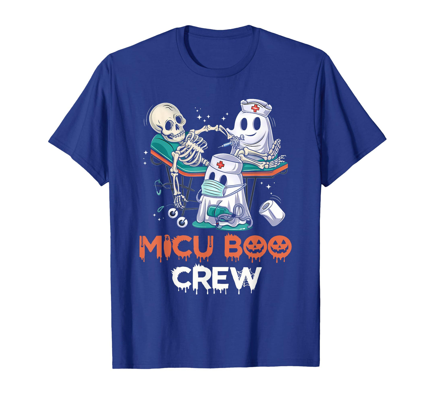 Womens MICU nurse shirt MICU boo crew MICU RN Halloween T-Shirt