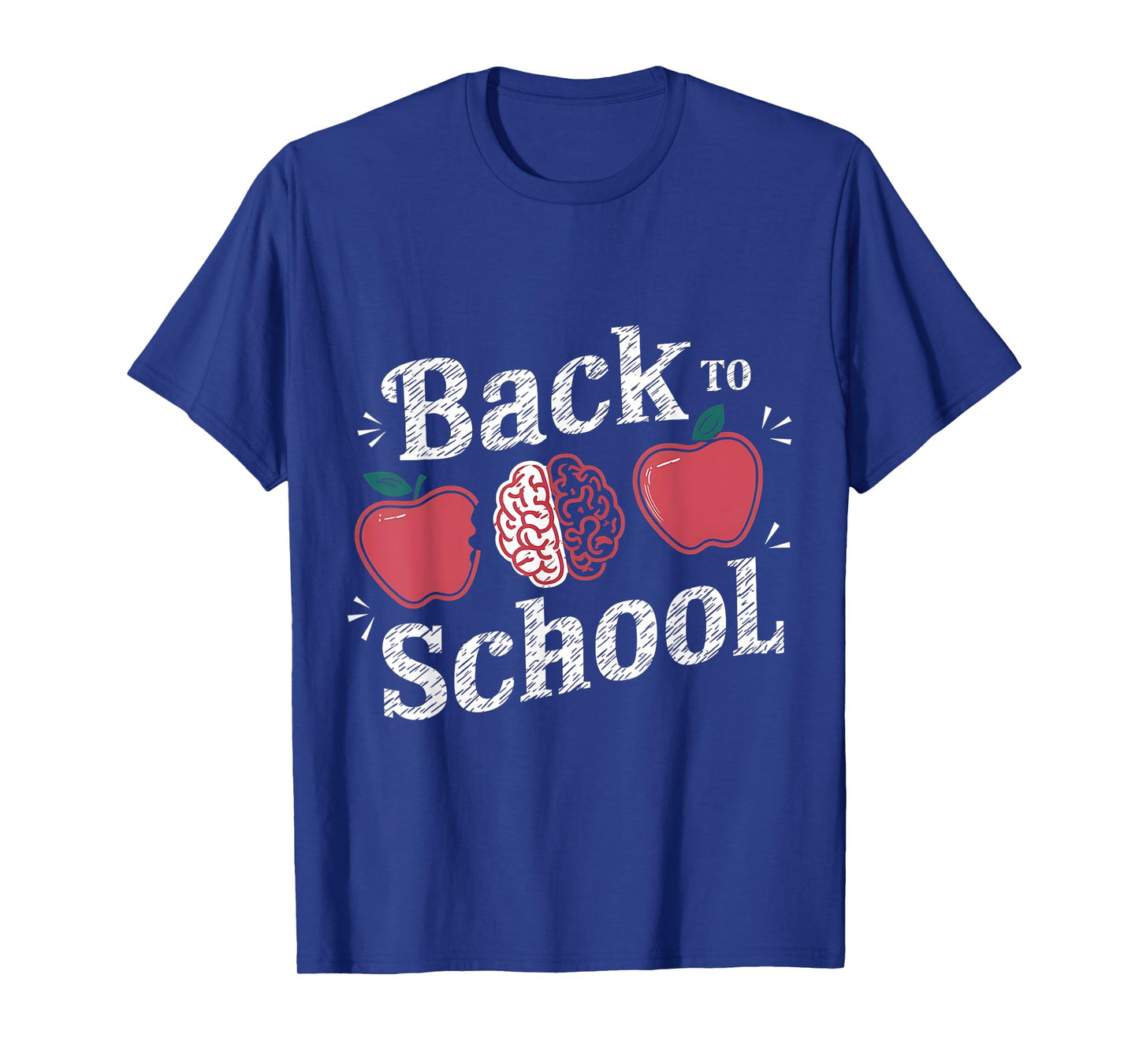 Back to School Apple & Brain Fun Design For Teachers Kids T-Shirt