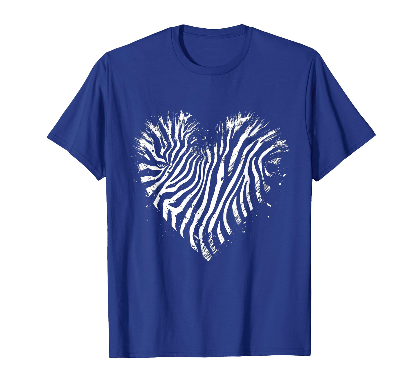 Zebra Heart Drawing Wildlife Safari Animal Print Artwork T-Shirt