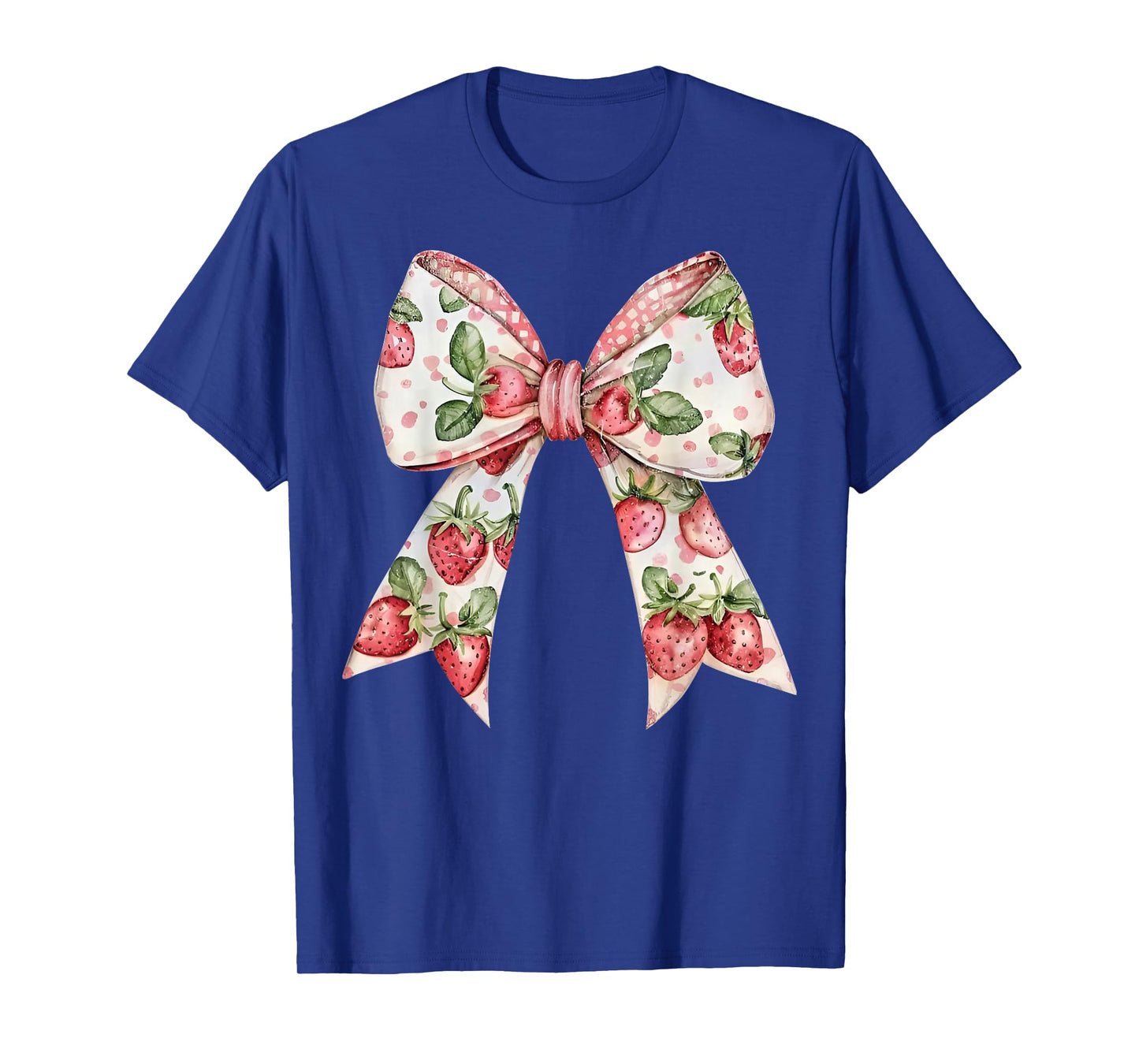 Strawberry Festival Coquette Bow Berry Fruit Season Women T-Shirt