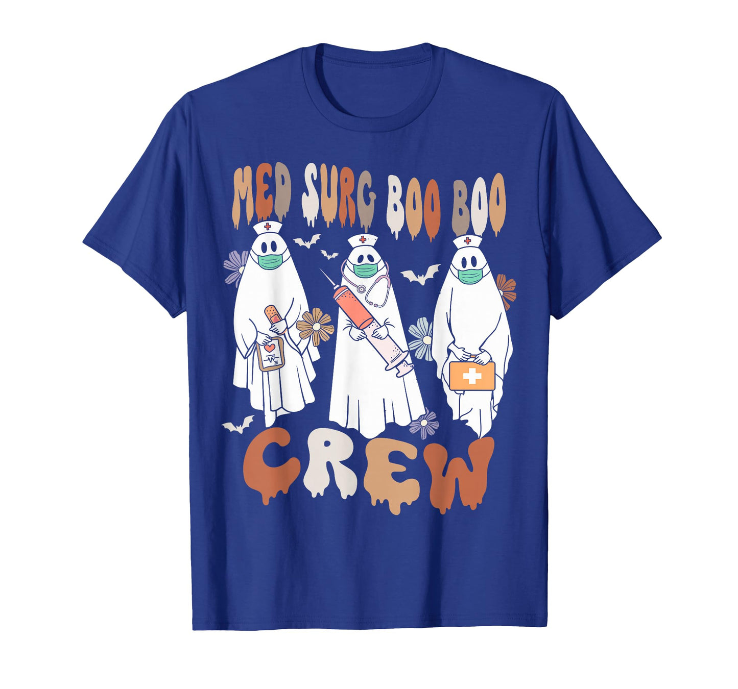 Med Surg Boo Crew Ghost Nurse Halloween Women T-Shirt