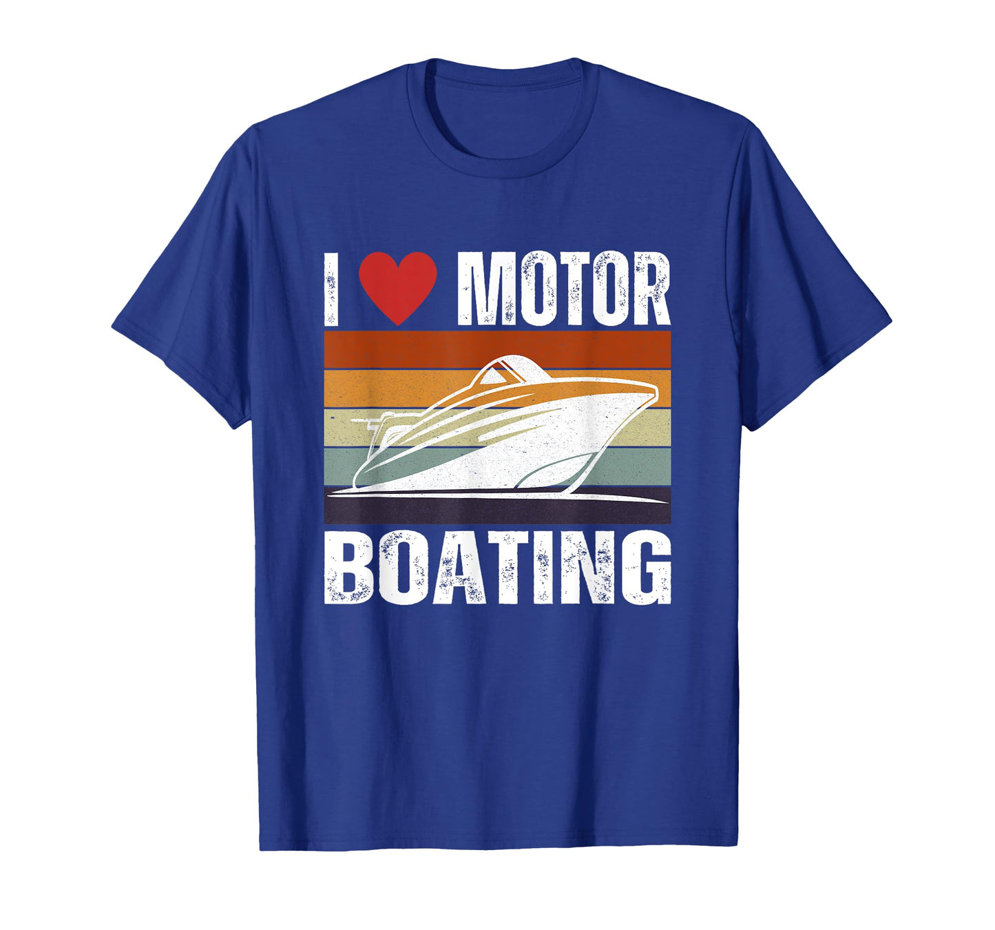 Mens Funny Boater Life Speed Boat Captain I Love Motor Boating T-Shirt