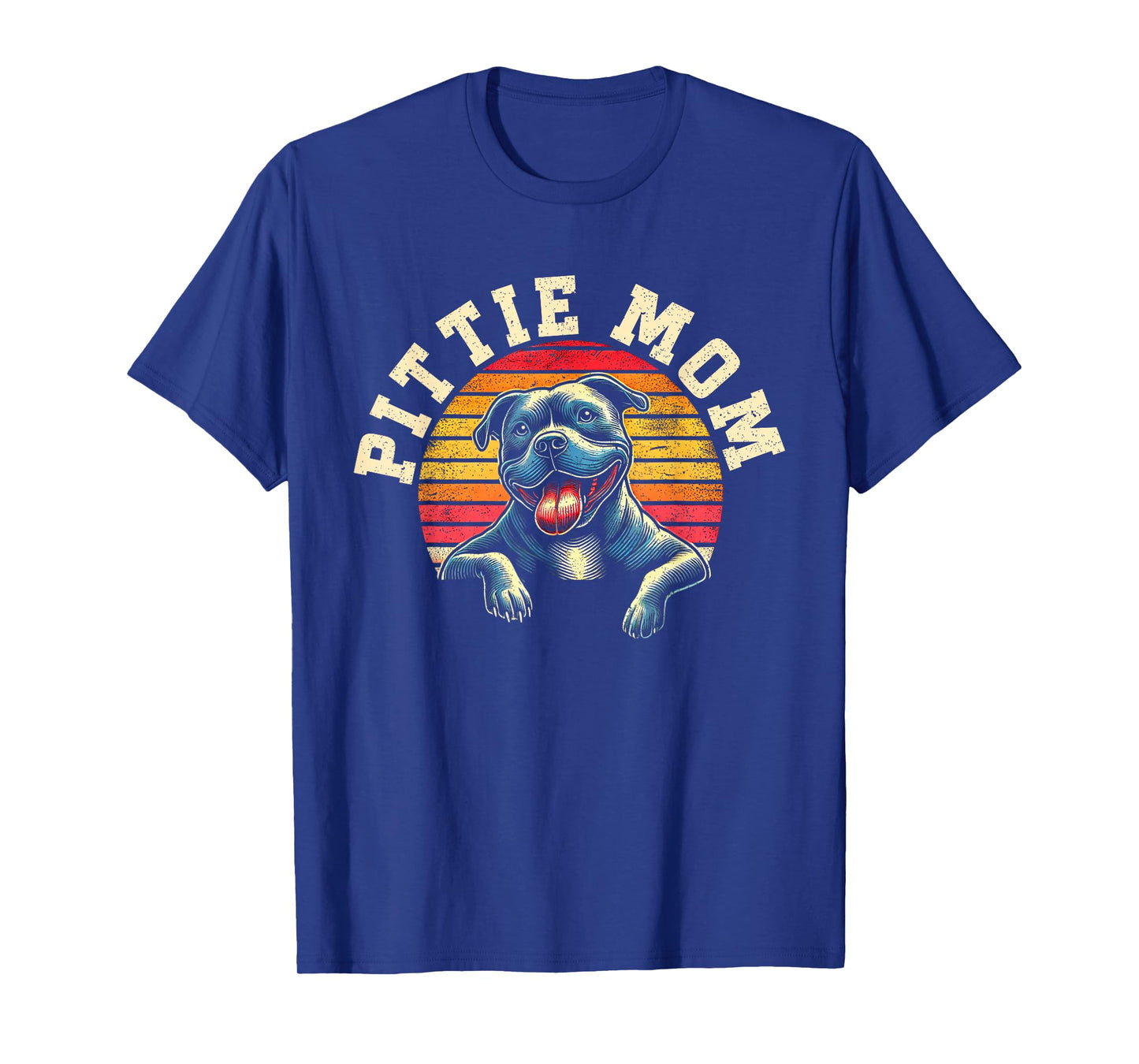 Pittie Mom Retro Dog Lover Pitbull Mama Pitbull Lovers T-Shirt