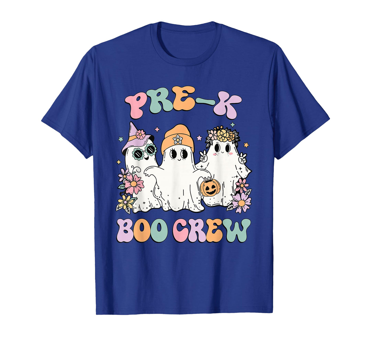 Teacher Boo Crew Pre K Cute Ghost Halloween Costume T-Shirt