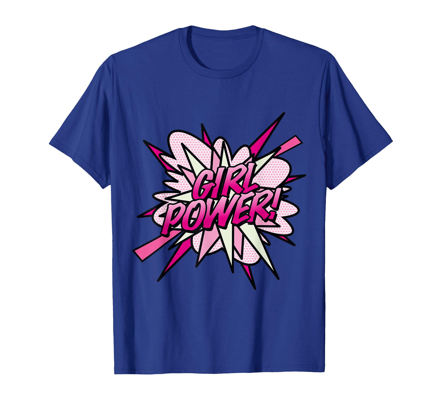 GIRL POWER Pink Comic Book Pop Art Fun Superhero Design T-Shirt