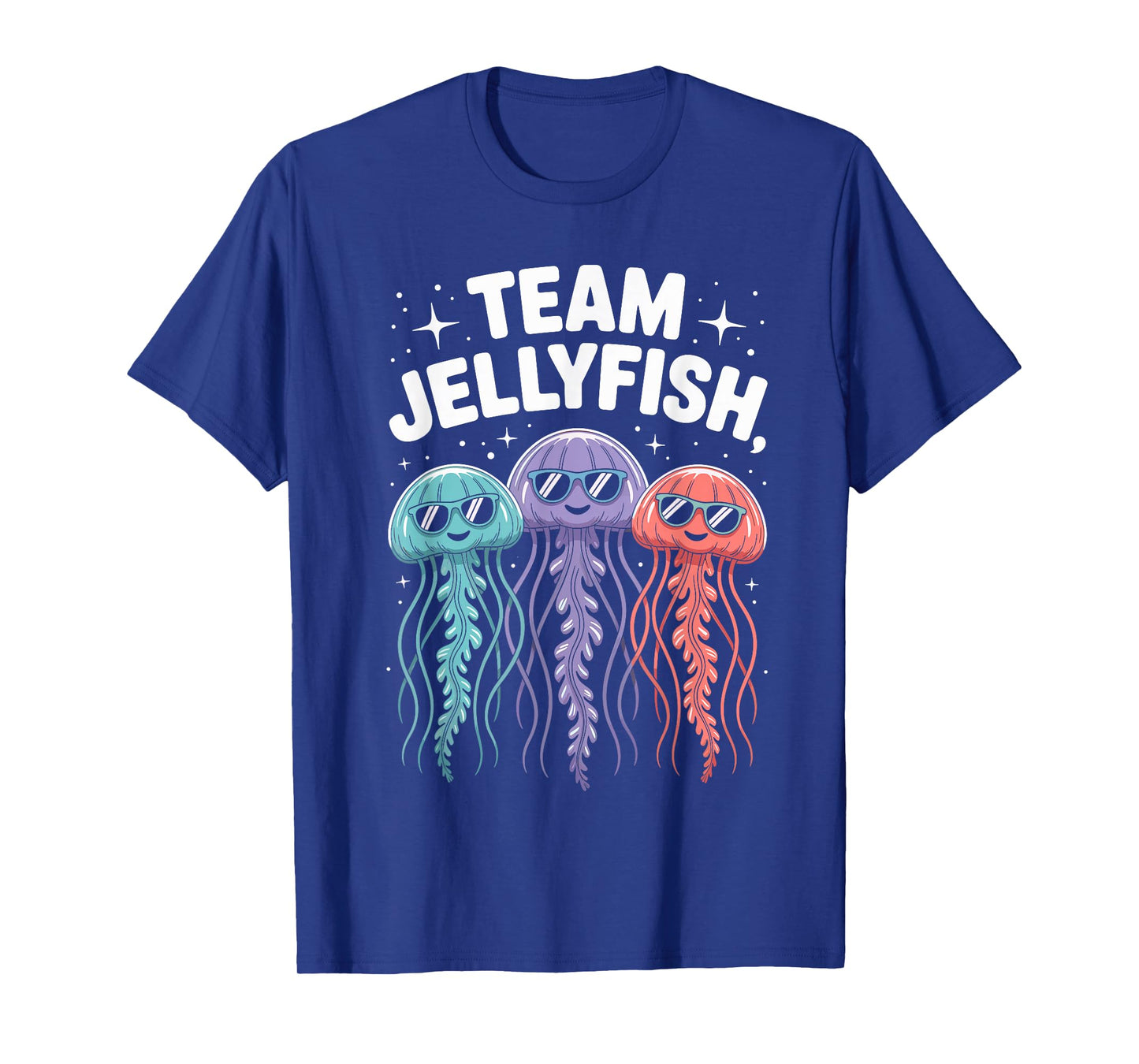 Jellyfish Team Funny Cartoon Ocean Birthday Party Style T-Shirt