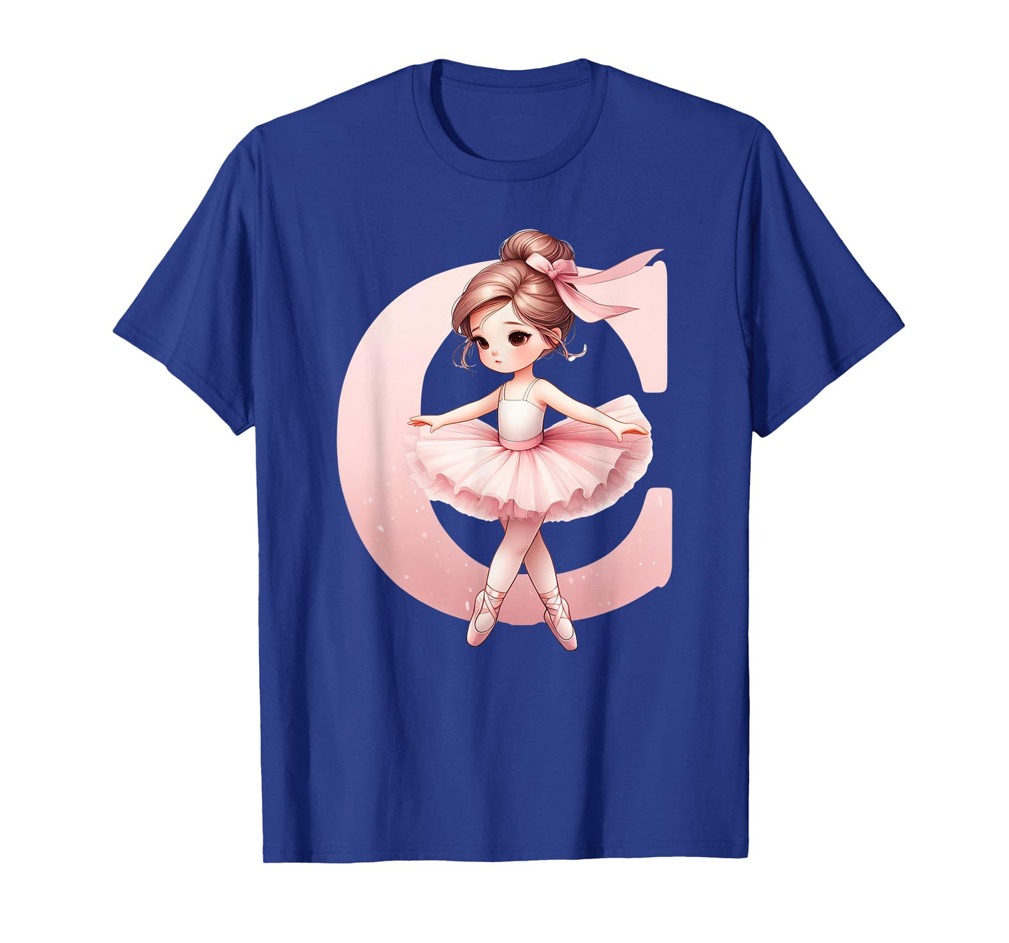Ballerina Girl Dancing Name First Letter C Girly Tutu Ballet T-Shirt