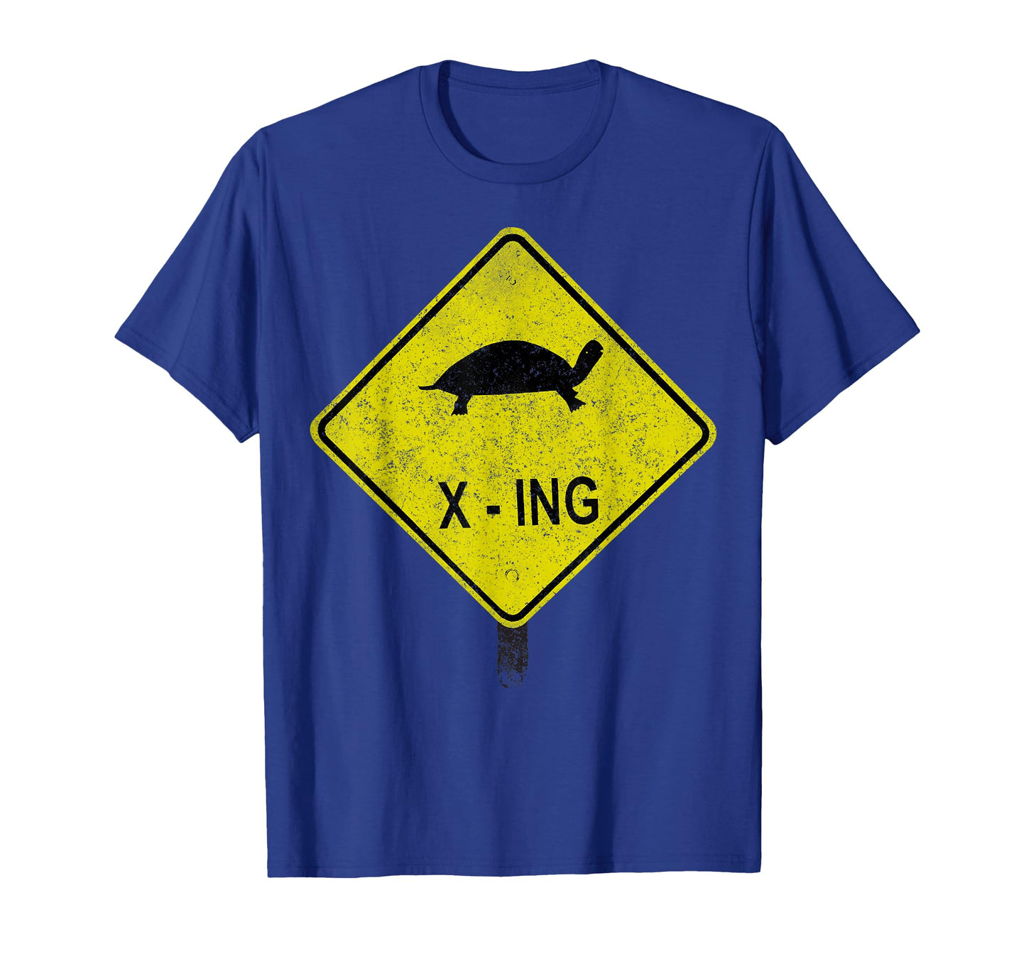 Turtle Crossing X-ing Sign Beach Sea Shore Marine Wildlife T-Shirt